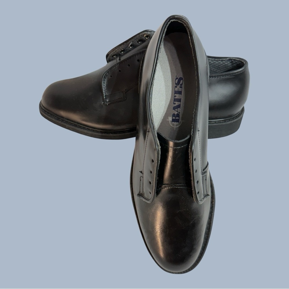 Bates Oxford Black Military Shoes Lace Up, laces Missing, NWOT Men’s Size 9.5 - Picture 3 of 6